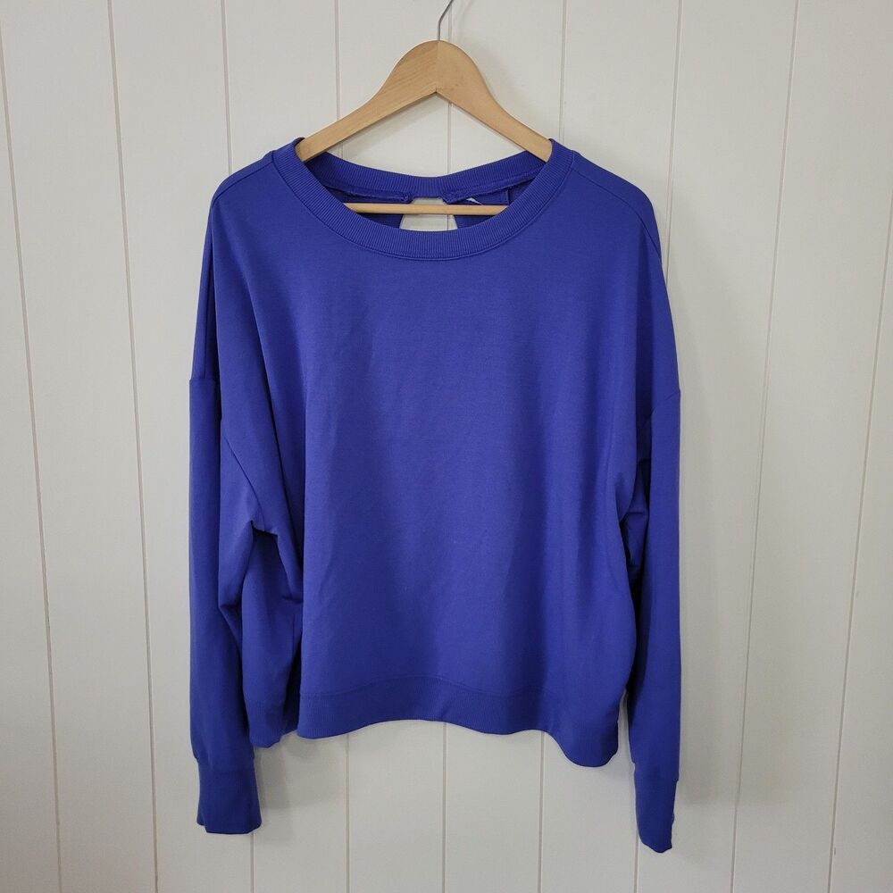 AVIA Womens Soft Top Long Sleeve Open Back Activewear Size Large